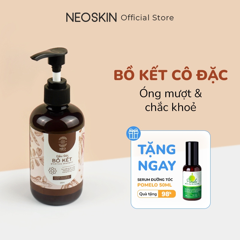 Dầu Gội Bồ Kết Cô Đặc Giúp Tóc Chắc Khỏe, Giảm Gàu, Kích Thích Mọc Tóc Dành Cho Tóc Khô Xơ, Yếu NEOSKIN 250ml (Chai)