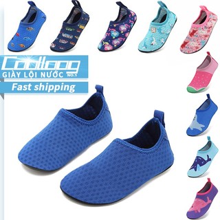 Giày Đi Biển Size 22-35 Cho Bé Gái Bé Trai Đế Caosu Chống Trượt, Giày Vả Đi Trên Cát Nhẹ Thoáng Khí Nhanh Khô