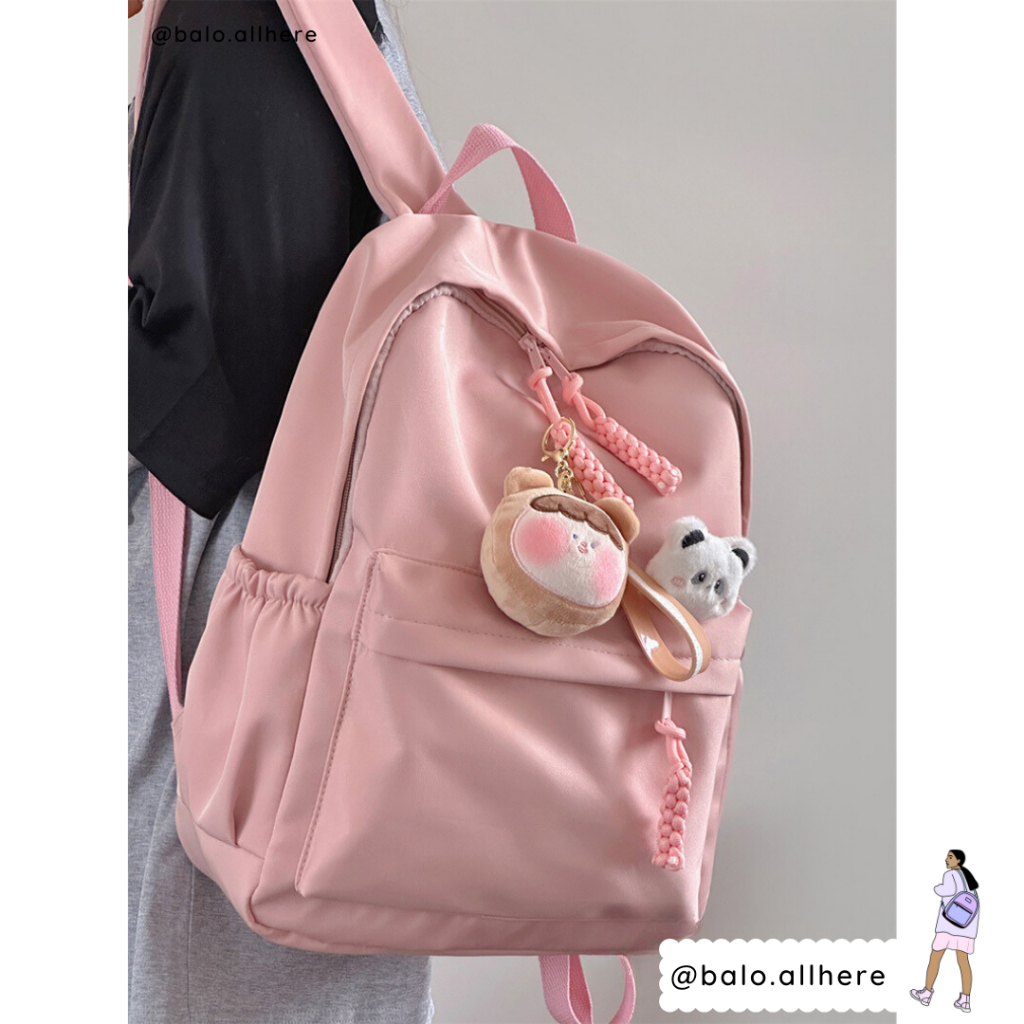 Balo Cặp Sách Đi Học Đơn Giản Pastel