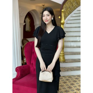 Đầm nữ dự tiệc dạo phố, thiết kế tay cánh tiên sang trọng , tôn dáng ché khuyết điểm