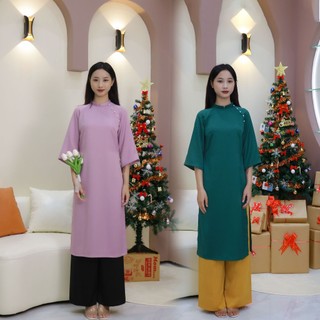 Bigsize áo dài cách tân nữ dáng suông th16