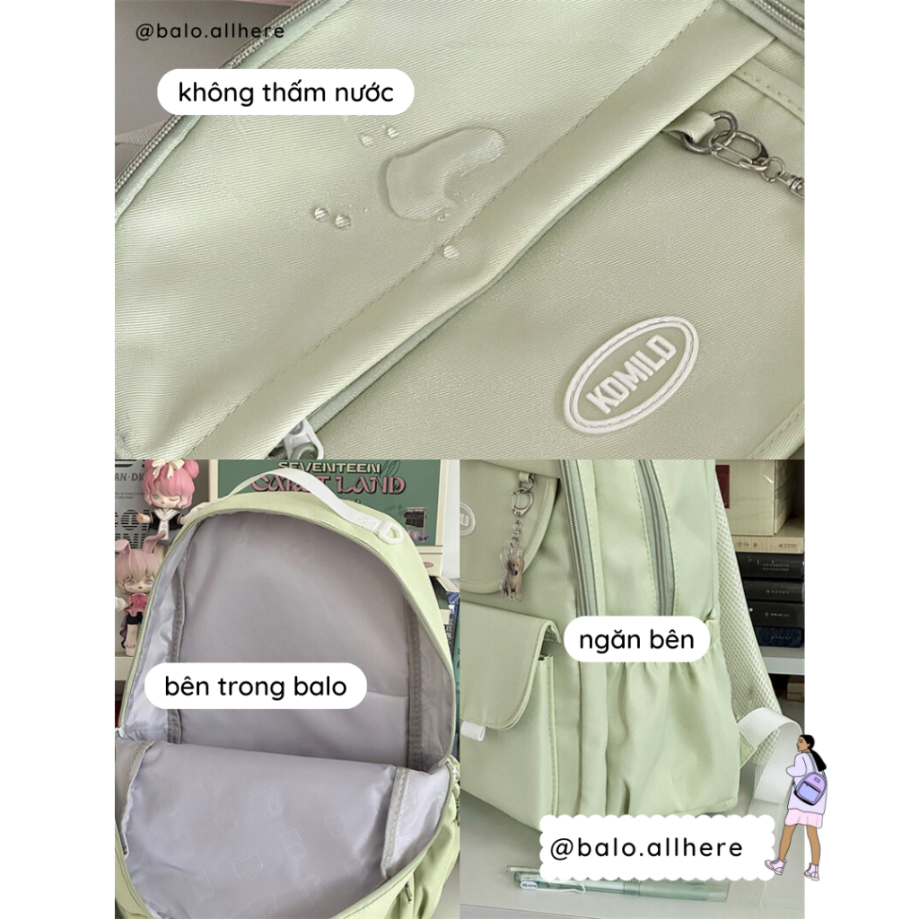 Balo Cặp Sách Đi Học Nam Nữ Ulzzang