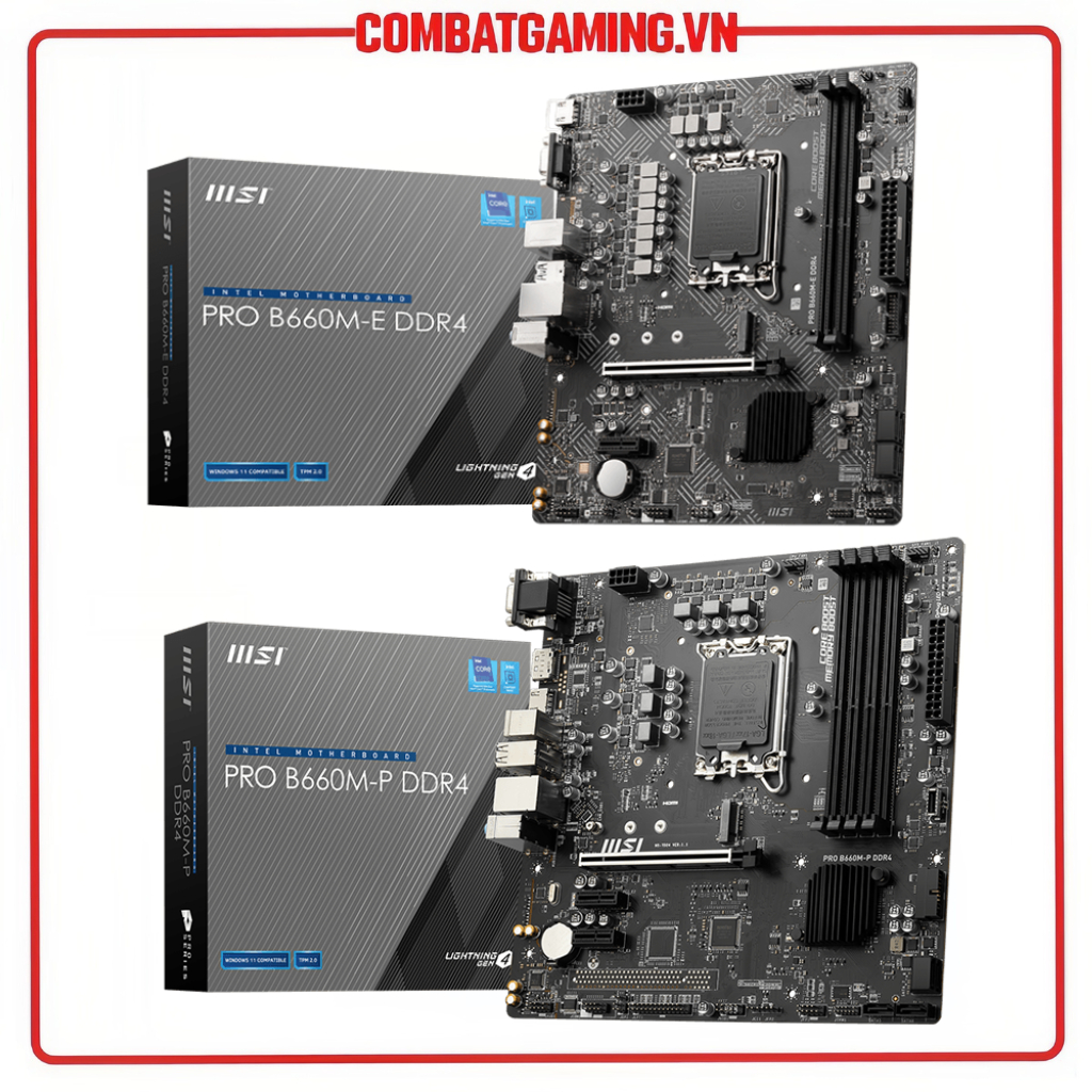 Bo Mạch Chủ MSI Pro B660M-P B660M-E DDR4 hàng chính hãng