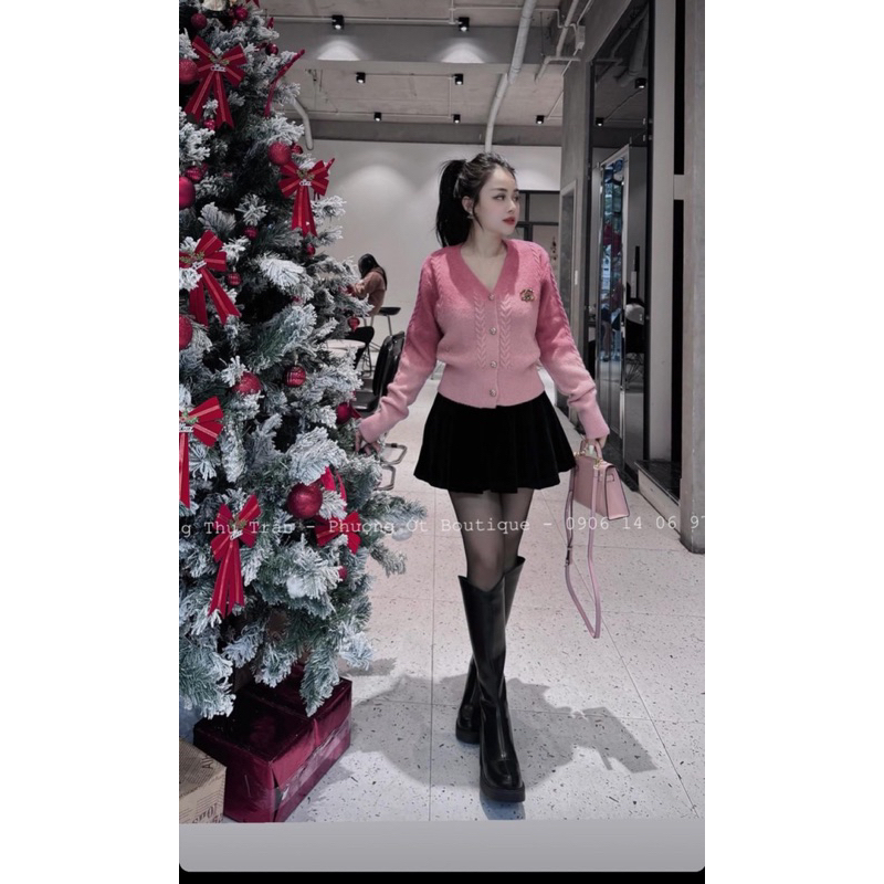 ÁO LEN CARDIGAN LOANG VẶN THỪNG QCCC HOT HIT