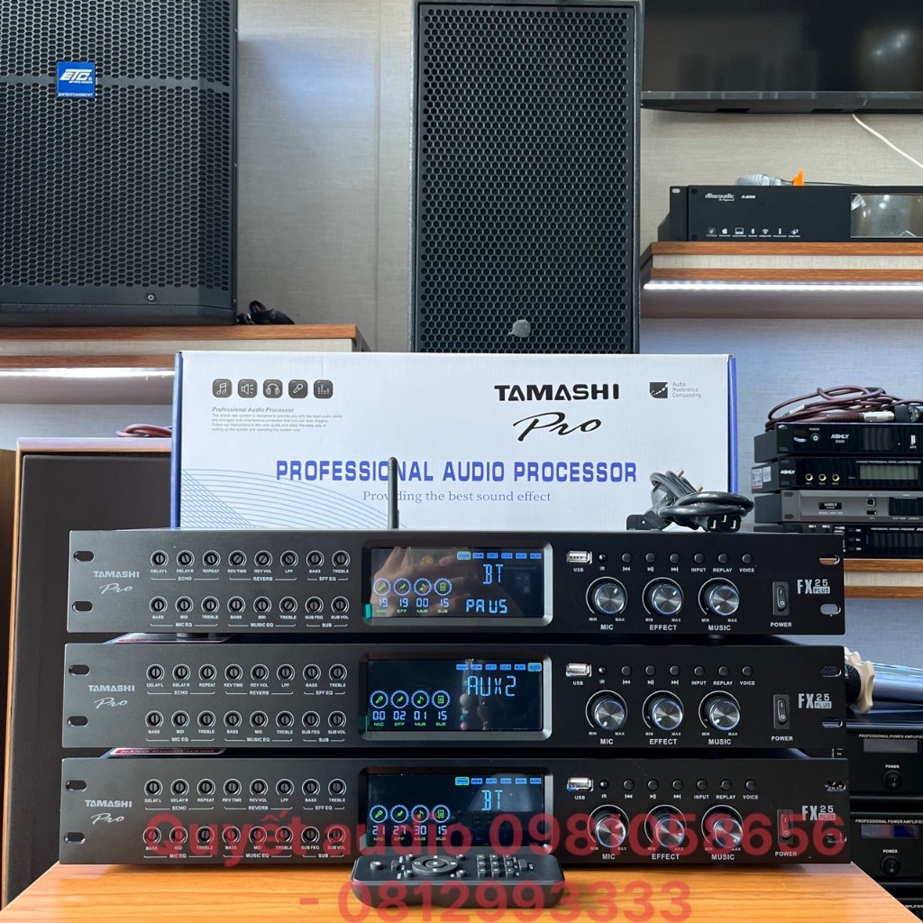 Vang cơ lai số TAMASHI FX25 plus FX 25 có echo và reverb tích hợp giải mã ân thanh số blutooth, cổng quang