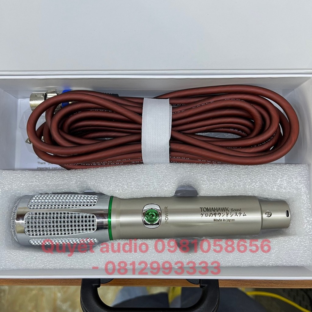 Micro karaoke có dây TOMAHAWK thương hiệu Nhật Bản mẫu mới 2023, mic hát nhẹ tiếng trong dùng cho dàn karaoke