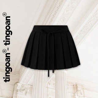 TINGOAN® - Chân váy cạp thấp đen phối dây nơ eo xếp NINA SKIRT/BL  PHIÊN BẢN MỚI NHẤT T6/2024