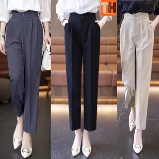 Quần tây baggy nữ lưng cao thun sau thiết kế lượn sóng đẹp mềm mại ấn tượng - 234