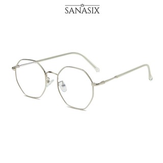 Kính cận có độ sẵn 0 - 6 độ nam nữ mắt gọng lục giác SA3039. Tròng kính 0 độ chống ánh sáng xanh từ điện thoại, máy tính