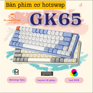 Bàn phím không dây LANGTU GK65 - Hỗ trợ hotswap - kết nối 3 chế độ, cáp rời tiện lợi - Sử dụng Golden switch