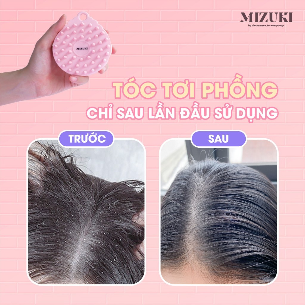 Lược Gội Đầu Massage Da Đầu Thư Giãn 2in1 Mizuki