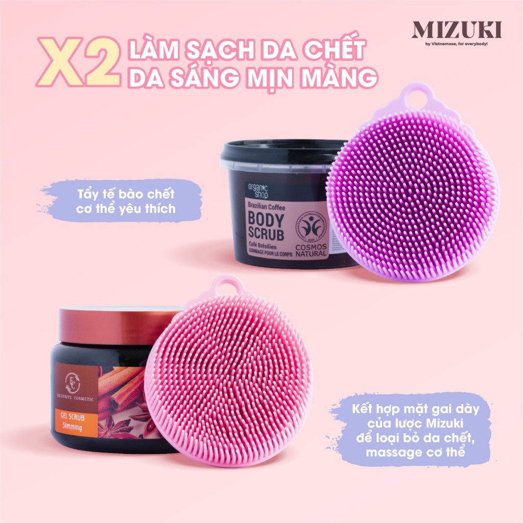 Lược Gội Đầu Massage Da Đầu Thư Giãn 2in1 Mizuki