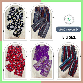 Đồ Bộ lụa mịn nữ, bộ lụa mịn trung niên mặc nhà, đồ bộ big size nữ