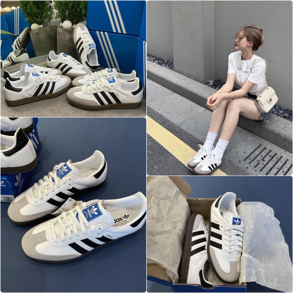 Giày Adidas Samba Classic White Giày adidas, giày Samba bản cao cấp  full phụ kiện