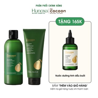 Combo dầu gội bưởi pomelo cocoon 310ml + dầu xả bưởi pomelo cocoon 310ml thuần chay - hunoxa