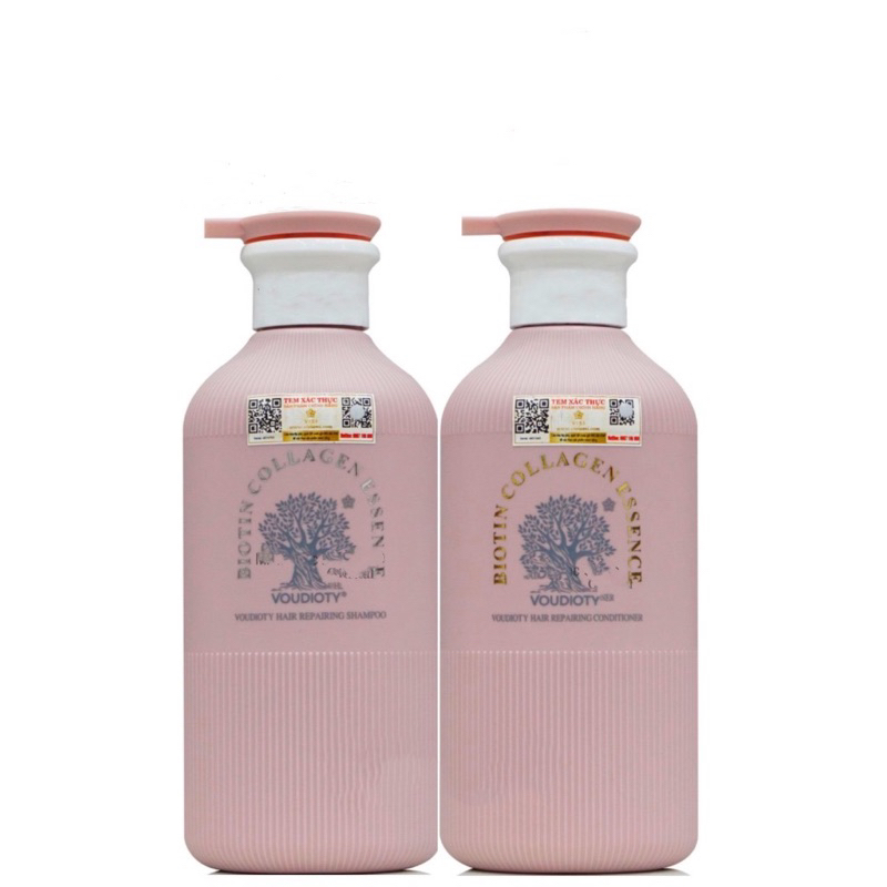 Dầu gội xả phục hồi hương nước hoa Biotin Collagen Voudioty Pink 500ML