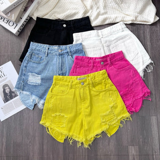 Quần shot kaki jeans ngắn tua lại thời trang nữ cao cấp -ms 143