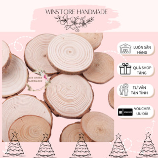 Lát gỗ trang trí, gỗ thông trang trí giáng sinh nhiều kích cỡ đep dễ sáng tạo winstorehandmade-wslg016