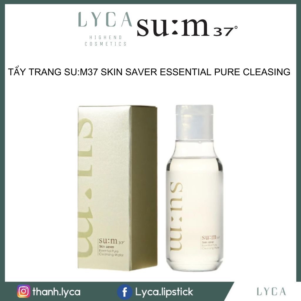 SU:M37 Nước Tẩy Trang Ssu:m37 Skin Saver Essential Pure Cleansing Water