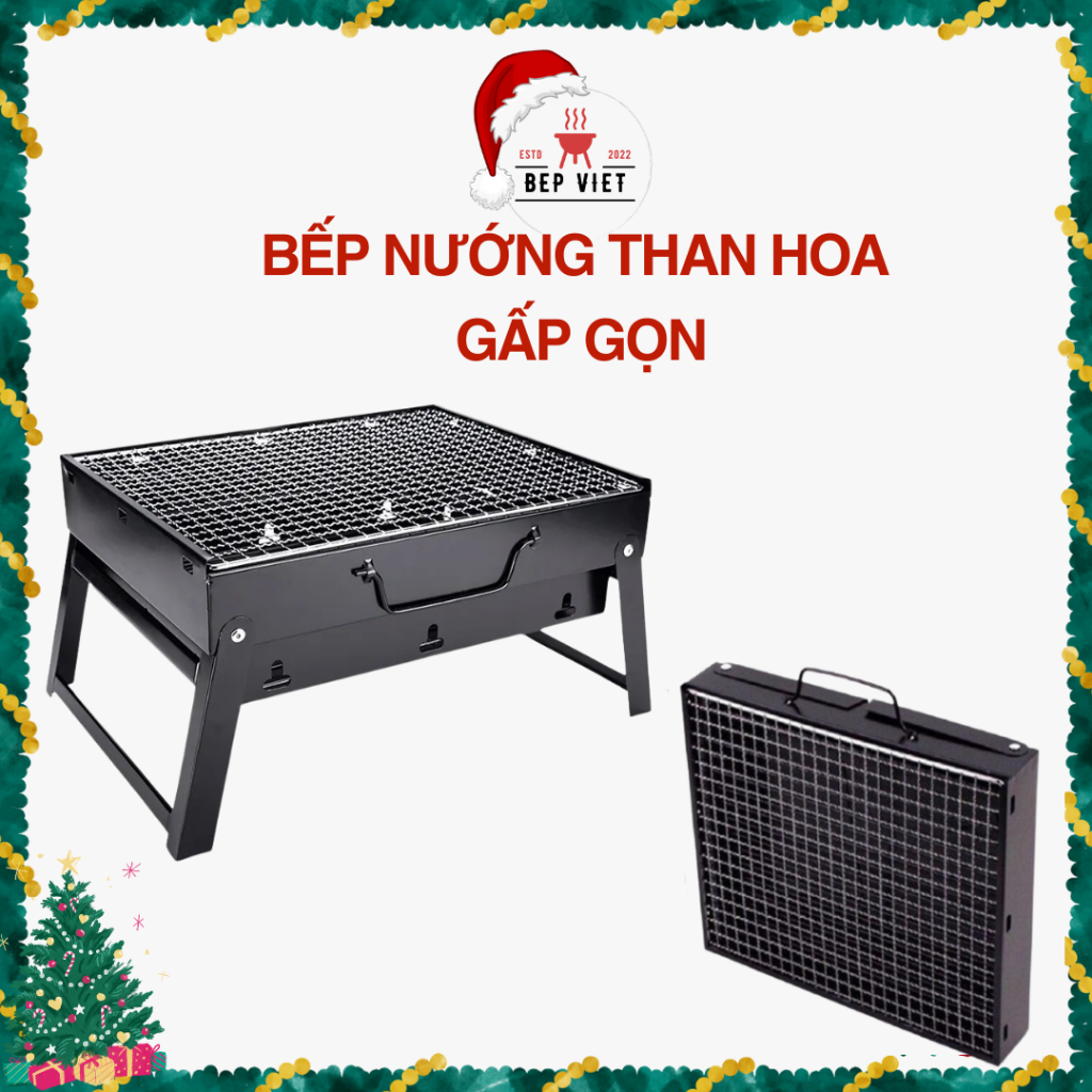 Bếp Nướng Than Hoa Bếp Nướng Ngoài Trời Không Khói Gấp Gọn Tiện Lợi Đi Du Lịch Cắm Trại BẾP VIỆT