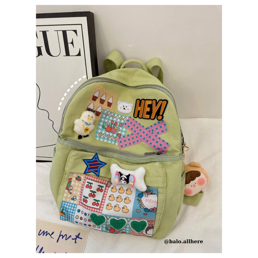 Balo Cặp Sách Đi Học Họa Tiết Dễ Thương