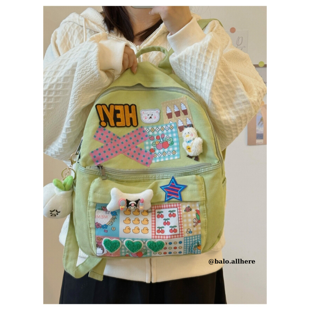 Balo Cặp Sách Đi Học Họa Tiết Dễ Thương