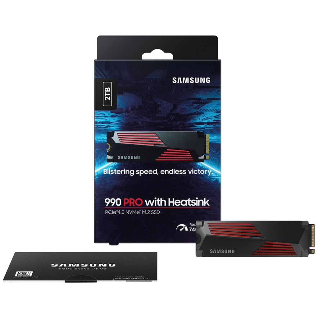 Ổ cứng SSD Samsung 990 PRO 2TB Kèm Tản Heatsink Chính Hãng - PCIe Gen 4.0 x4 NVMe V-NAND M.2 2280 - Bảo hành 5 năm