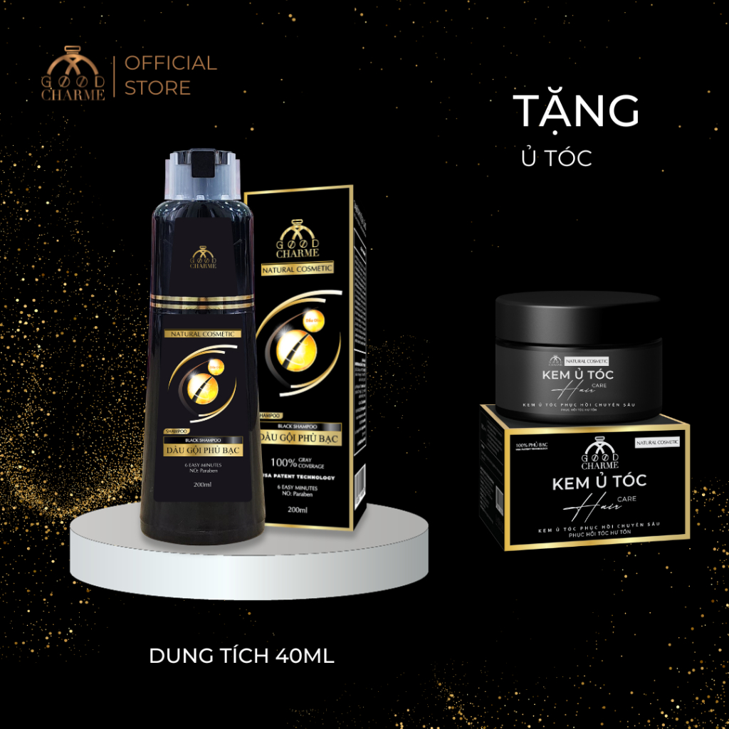 Bộ dầu gội phủ bạc GoodCharme Nano Complex Black Shampoo và kem ủ tóc Goodcharme Nano Complex Hair
