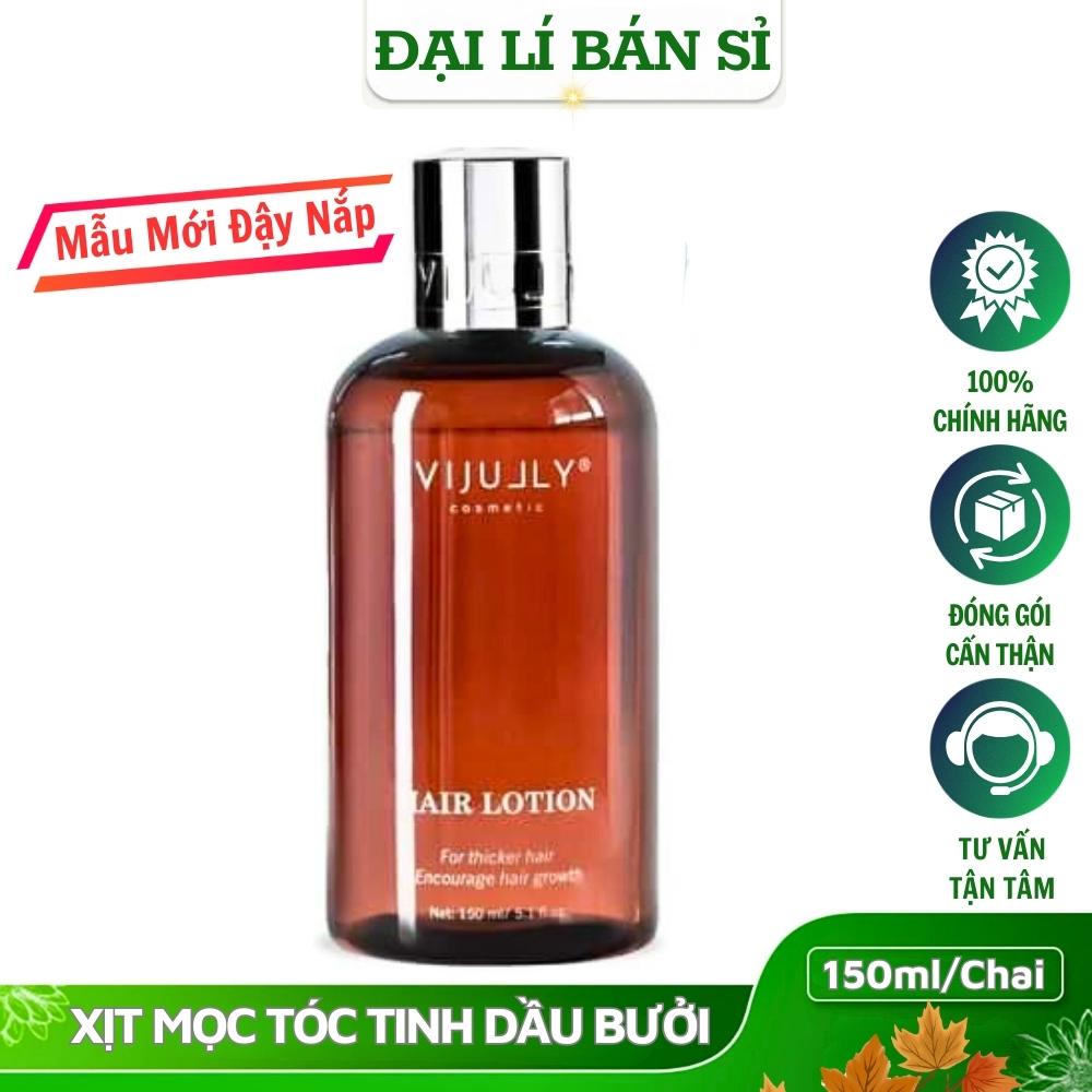 Chai Xịt Tinh Dầu Bưởi Vijully Hair Lotion 150ml Chính Hãng Giảm Ngăn Ngừa Chống Rụng Kích Thích Mọc Dưỡng Tóc Nhanh Dài