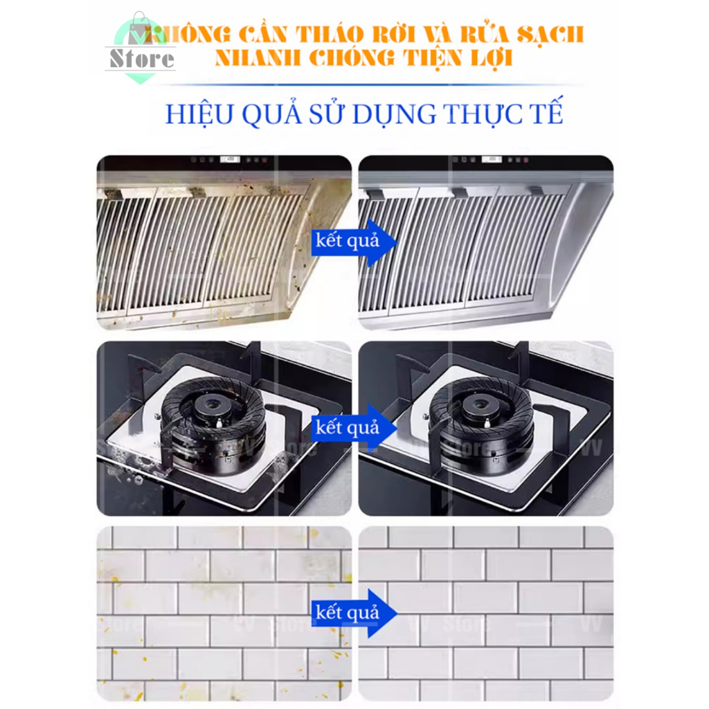 Bình xịt vệ sinh nhà bếp dạng bọt tuyết, chai tẩy rửa nhà tắm đa năng, tẩy dầu mỡ máy hút mùi đa năng Kitchen Clear