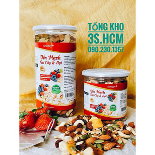 450gr GRANOLA NEW JOY mix siêu Hạt và Quả sấy khô, ngũ cốc giảm cân, ăn kiêng, bổ sung dinh dưỡng