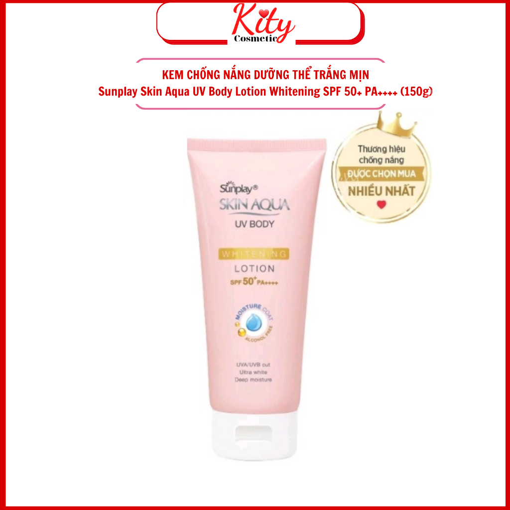 Kem chống nắng dưỡng thể trắng mịn Sunplay Skin Aqua UV Body Whitening Lotion SPF 50+ PA++++ (150g)