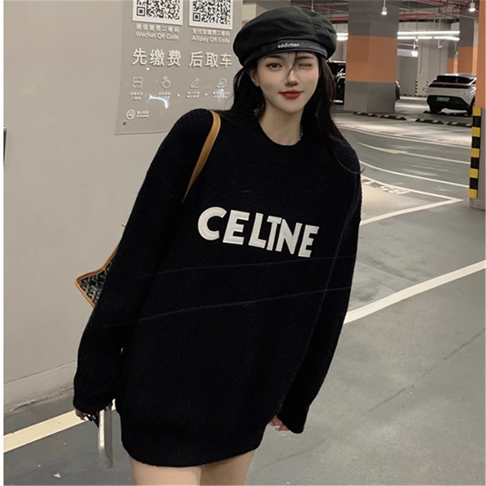 Áo Len CELINE Nam Nữ in chữ CELTNE cực đẹp, Form dáng OverSize phong cách Hàn Quốc. ONLY24.Store