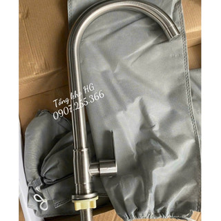 VÒI RỬA CHÉN (BÁT) LẠNH PHI 24 inox mờ XOAY 360 ĐỘ NƯỚC RA MẠNH GIẢM CHẤN