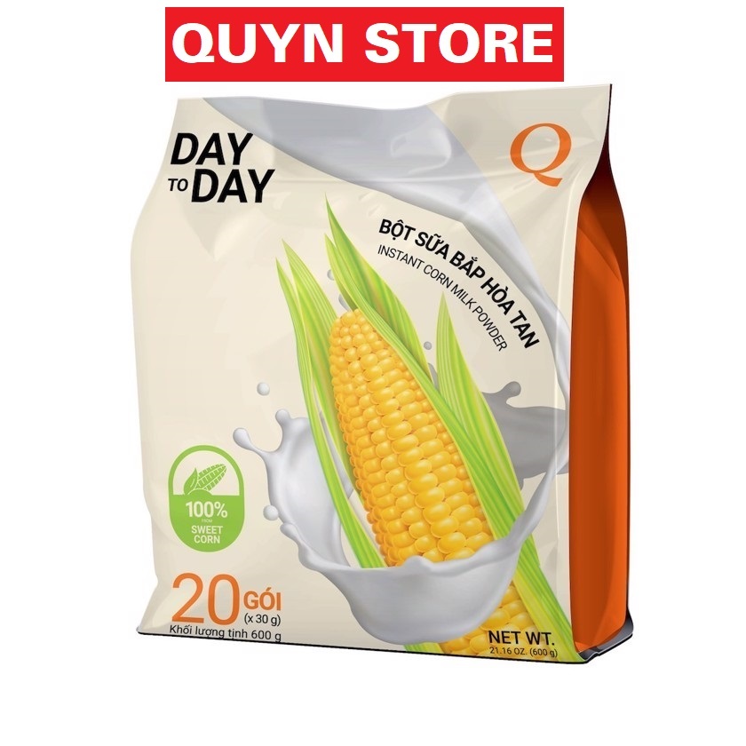 Bột sữa bắp hòa tan TRẦN QUANG day to day Quyn store bịch 600g