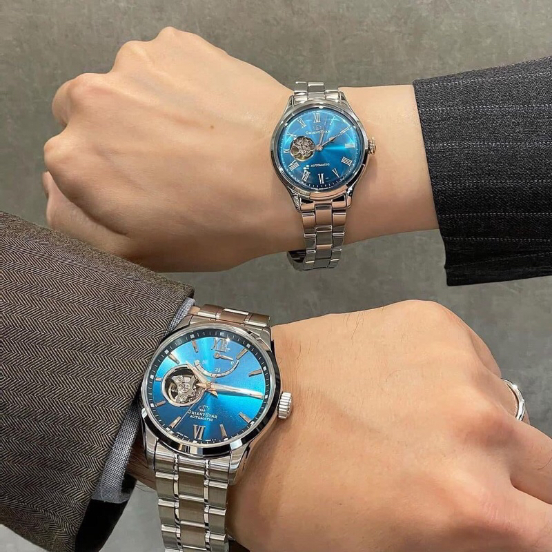 Đồng hồ nữ dây thép Orient Star Automatic Open Heart RK-ND0019L