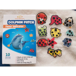 Miếng dán theo dõi nhiệt độ cho bé Dolphin Patch Fever Indicator (Hộp 10 miếng dán)