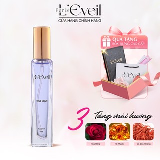 Nước hoa nữ True Love hương gỗ đàn hương, hoa hồng và hổ phách, L'Eveil Paris dung tích 15ml