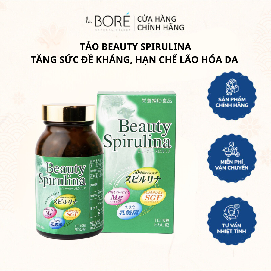 Tảo Beauty Spirulina LABORE, Hỗ Trợ Tăng Cường Sức Đề Kháng Cho Cơ Thể