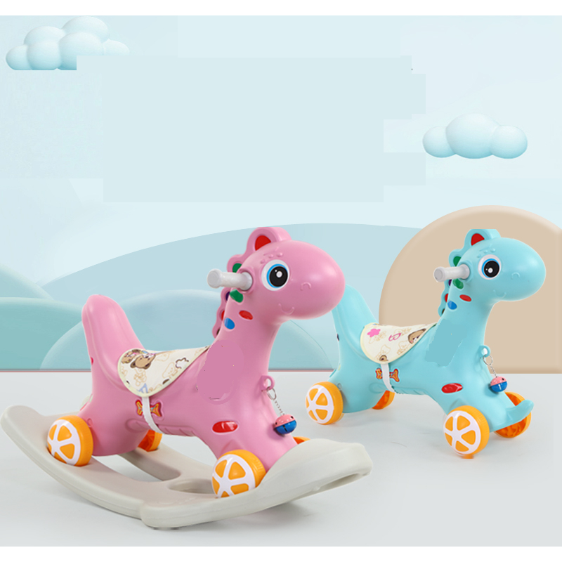 Đồ chơi ngựa bập bênh kiêm xe chòi chân có nhạc cho cé