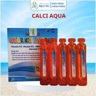 INTEND CALCI AQUA - bổ sung Vitamin D3, vitamin K2 , MK7, Aquamin F nhập khẩu từ Anh - hộp 20 ống