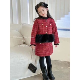 Set dạ đỏ mặc Tết cho bé gái hàng cao cấp