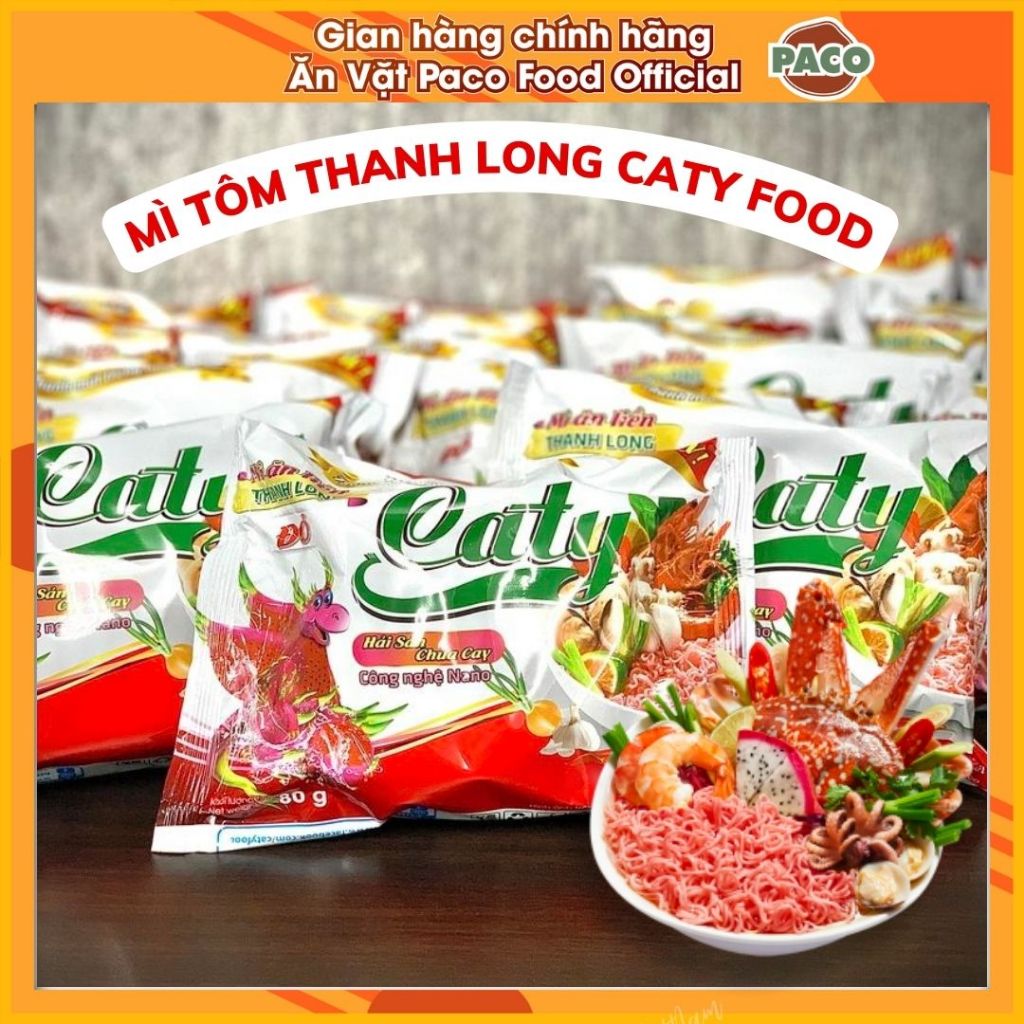 SẴN HÀNG mì tôm thanh long TREND vina Caty đủ loại hải sản chua cay/tôm và gà/thịt bằm/chay rau nấm/ spaghetti/mì ly