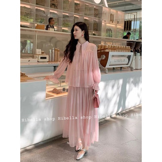 Set 2 chi tiết chất tơ lụa hồng tiểu thư