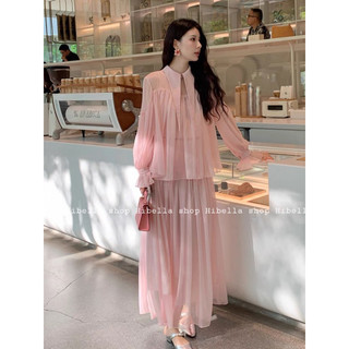 Set 2 chi tiết chất tơ lụa hồng tiểu thư