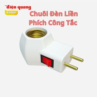 Chuôi đèn liền phích công tắc ĐQ LH đui xoáy E27 SW Đuôi Đèn Phích Công Tắc Cắm ổ điện đèn cầu thang