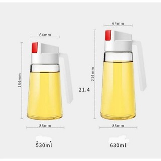 Bình rót dầu ăn 600ml tự động mở nắp