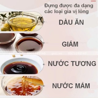 Bình rót dầu ăn 600ml tự động mở nắp