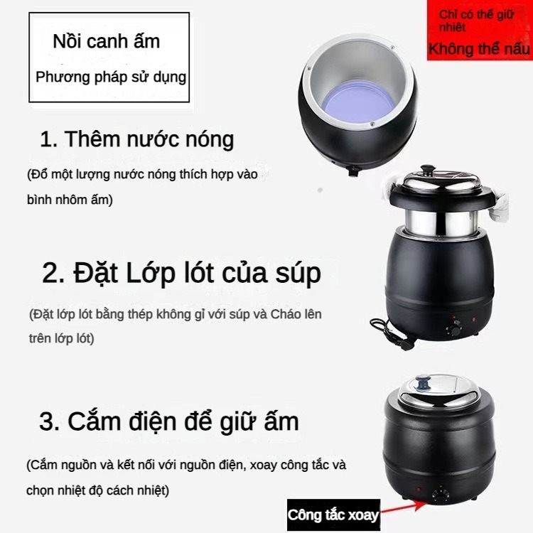 Nồi ủ trân châu 10L  ngon lâu hơn, bảo đảm vị ngon của trân châu