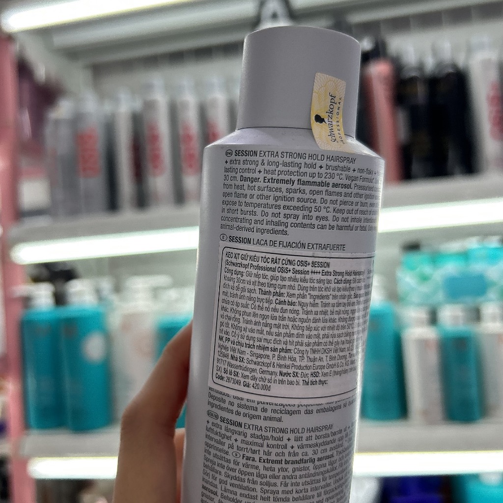 KEO XỊT TÓC CỨNG SCHWARZKOPF - OSIS - Session 4+ 300ml